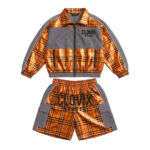 Metallic Plaid Nylon Tracksuit Set (Copy)