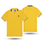 Rib-Knit Collar Polo Shirt