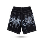 Tribal Flame Print Denim Shorts - Image 2